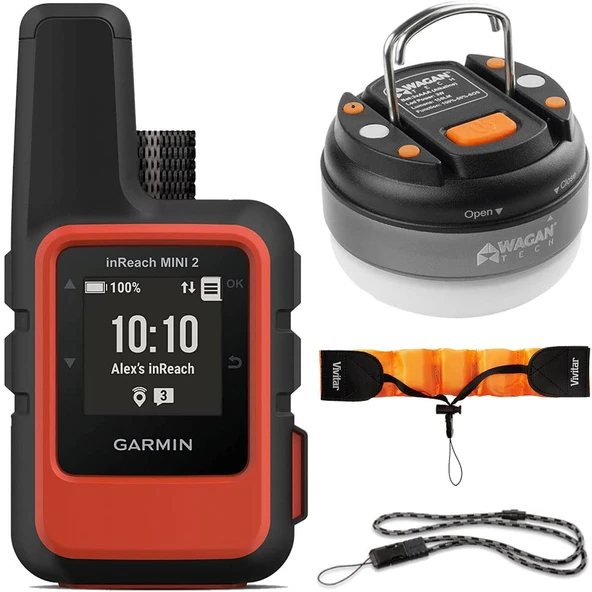 Garmin inReach Mini 2 Portatif Uydu İletişimci/GPS Navigator (Flame Red) Accessory | Resmi ABD Ortak Modeli | Sche with LED Brite-Nite Dome Lantern Flashlight for Camping ürün görseli 1