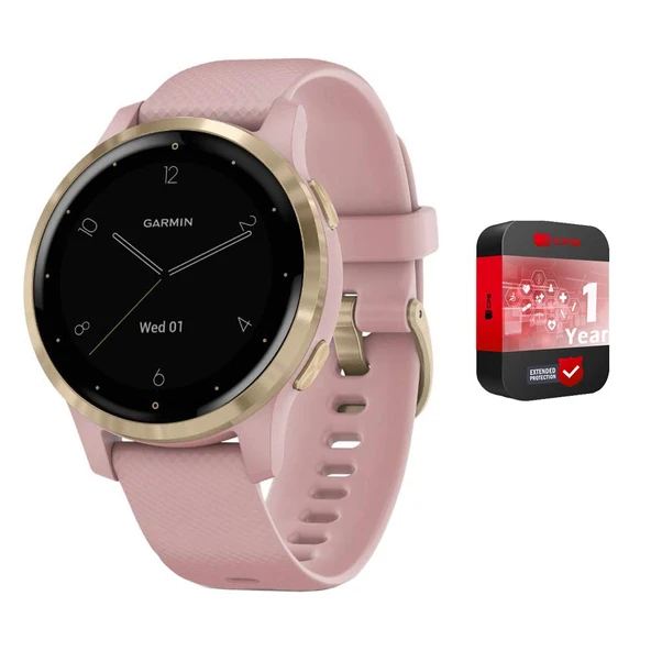Garmin Vivoaktif 4S GPS Müzik & Fitness Etkinliği ile Akıllı İzleme Uygulamaları (Dust Rose/Gold) 010-02172-31 4 S Sche with CPS Advancedd Protection Pack ürün görseli 1