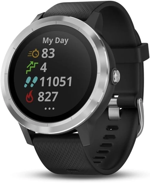 Garmin Vivoaktif 3 GPS Yapılı Spor Uygulamaları - Black/Silver ürün görseli 1