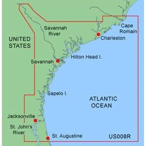 Garmin BlueChart 2005 Charleston/Jacksonville Saltwater Map Micro ürün görseli 1