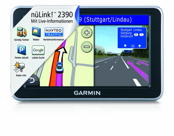 Garmin NüLink 2390 navigasyon sistemi (10,9 cm (4,3 inç), tüm Avrupa, NAVTEQ Traffic, 3D Traffic, 12M NüLink hizmetleri ücretsiz, PhotoReal 3D kavşak görünümü) ürün görseli 1