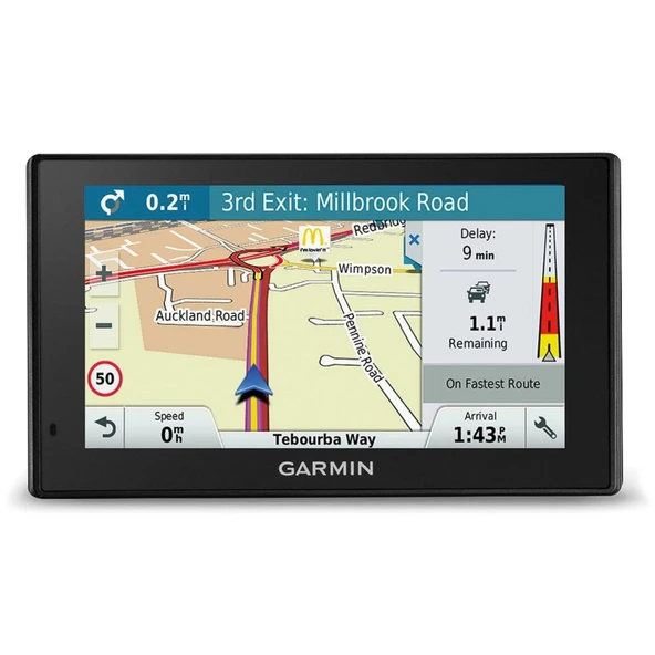 Garmin Drive Smart 51 LMT-D AB navigasyon cihazı, Avrupa haritası, ömür boyu harita güncellemeleri ve trafik bilgileri, akıllı bildirimler, 5 inç (12,7 cm) dokunmatik ekran, 010-01680-13, siyah ürün görseli 1
