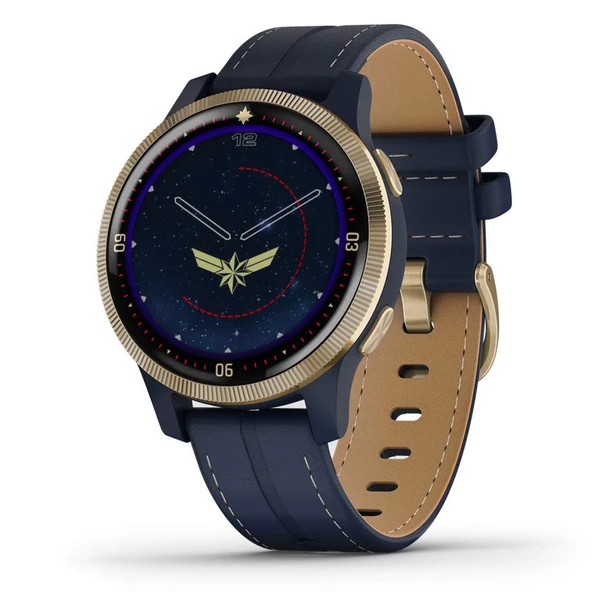 Garmin Legacy Hero Series, Marvel Kaptan Marvel Inspired Premium Smartwatch, bir Kaptan Marvel Inspired App Experience, Gold, 40mm (010-02172-41) ürün görseli 1