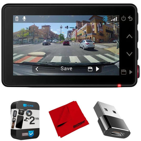 Garmin Dash Cam X210 1440p HD, 140 derece FOV, Voice Control, GPS 010-02859-00 Sche with 2 YR CPS Geliştirilmiş Koruma Paketi, Deco Essential Converter ve Microfiber Temizlik Kumaşı ürün görseli 1