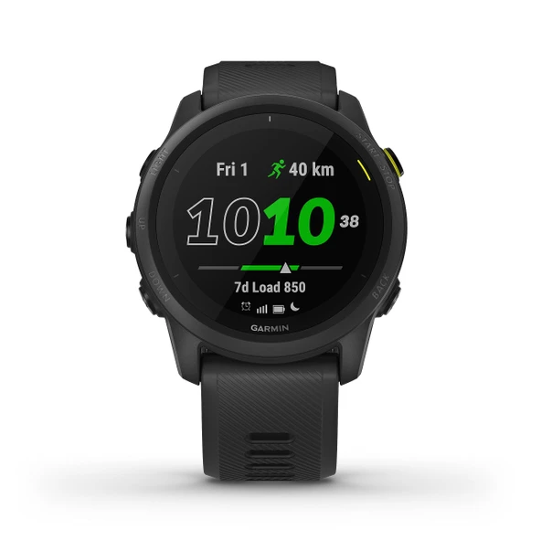 Garmin  Forerunner 745 – Bireysel antrenman planlarına, özel koşu fonksiyonlarına ve antrenman analizine sahip GPS triatlon saati. 1,2" renkli ekran, 1 haftaya kadar pil ömrü ürün görseli 1