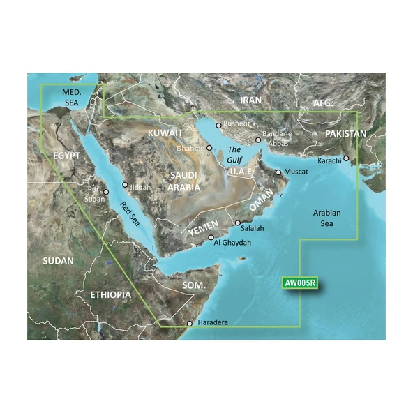 Garmin BlueChart G2 Vision VAW005R Gulf and Red Sea - Micro SD/SD ürün görseli 1