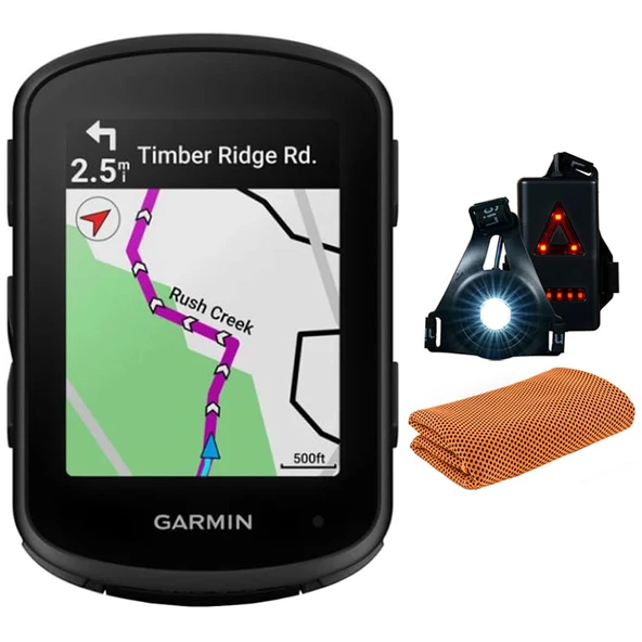 Garmin 010-02695-00 Edge 840, Compact GPS Bisiklet Bilgisayarı, Cihazı Sadece | Resmi ABD Ortak Modeli | Spor Havlusu + Deco Essentials Wearable Commuter Front ve Arka Güvenlik Işıkları ürün görseli 1