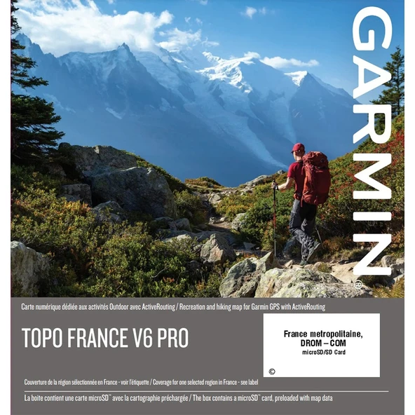 Garmin Unisex - Yetişkin Fransa V5 Pro, Tüm Ülke, Microsd™/Sd™ Kart Topo Haritası, Siyah, Micro SD AB ürün görseli 1