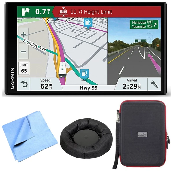 Garmin RV 770 NA LMT-S RV GPS Navigator for Camping w/Dash Mount + Case Sche, Universal GPS Navigation Dash-Mount, PocketPro XL Hardshell ve Temizlik Kumaş Kumaşı ürün görseli 1