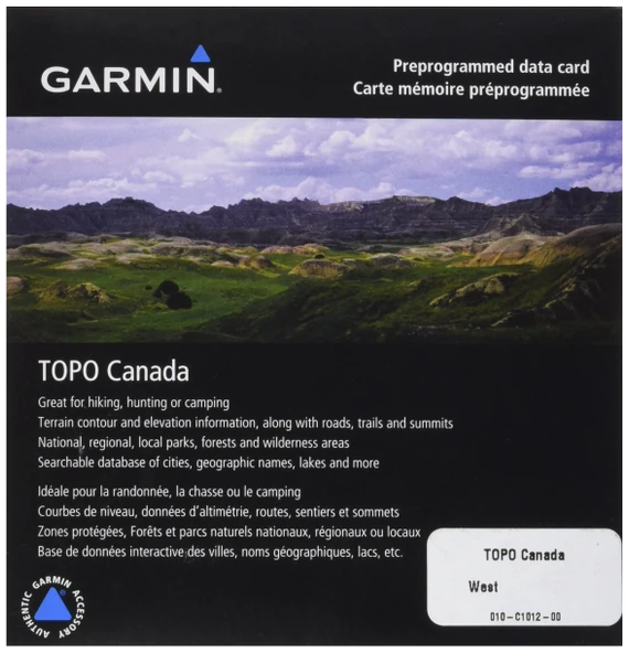Garmin Topo Kanada - Batı - GPS için Yürüyüşçü haritaları, Batı Kanada'nın coğrafi kapsamı ürün görseli 1