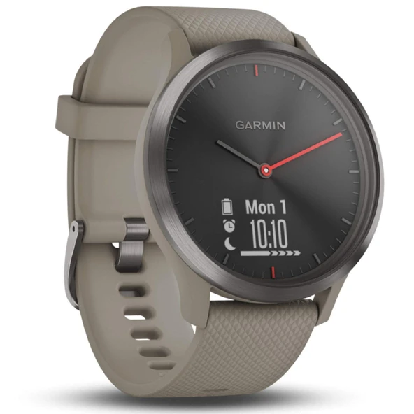 Garmin vivomove HR Sport Siyah/Kumtaşı Fitness Takip Cihazı, Siyah/Kumtaşı, M ürün görseli 1