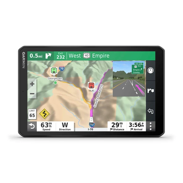 Garmin RV 890, GPS Navigator for RVs with Edge-to-Edge 8" Display, Preloaded Campgrounds, Pri Routing and More More More ürün görseli 1