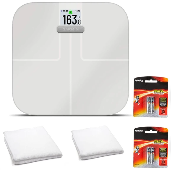 Garmin Index S2, Kablosuz Bağımlılığı ile Akıllı Ölçeği, Vücut Şişmanı, Kas, Bone Mass, Body Water ve More-White, Aksesuarları (010-02294-03) ürün görseli 1