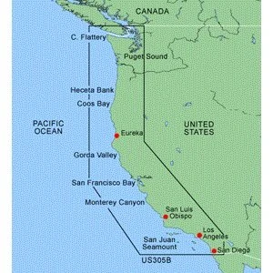 Garmin Garmin Bluechart MUS305B Bathymetric West Coast ürün görseli 1