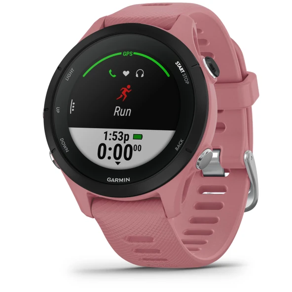 Garmin Forerunner 255S – Bireysel antrenman planlarına, özel koşu fonksiyonlarına ve detaylı antrenman analizine sahip GPS koşu saati. 1,1" renkli ekran, 14 güne kadar pil ömrü, suya dayanıklı ürün görseli 1