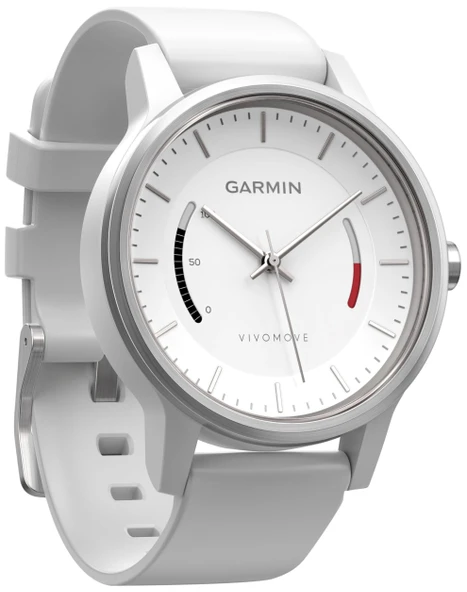 Garmin Vívomove WW, Beyaz Klasik Saat Tasarımında Spor Kordonlu Fitness Takip Cihazı, Beyaz, Normal ürün görseli 1