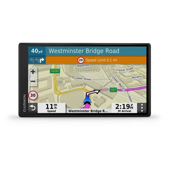 Garmin  DriveSmart 55 MT-S EU - 5,5" (14 cm) renkli ekrana sahip navigasyon cihazı, Avrupa (46 ülke) için önceden yüklenmiş 3D haritalar, ses kontrolü ve sürücü yardımı ürün görseli 1
