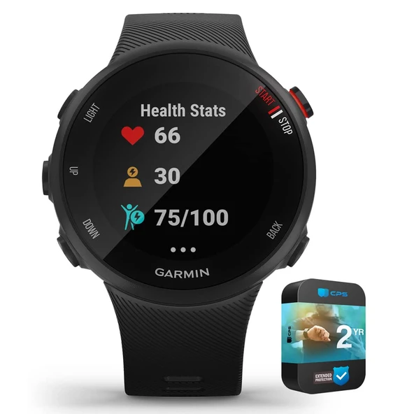Garmin 010-N2156-02 Forerunner 45S GPS Kalp Puanı Smartwatch Black (Renewed) Sche ile 2 YR CPS Geliştirilmiş Koruma Paketi ürün görseli 1
