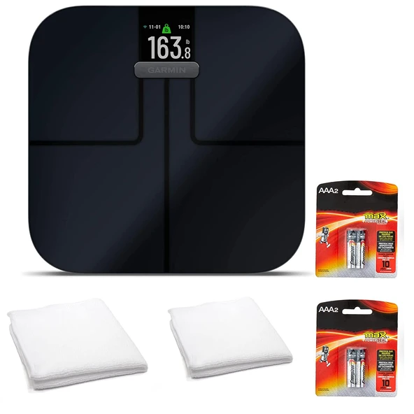Garmin Index S2, Kablosuz Bağımlılığı ile Akıllı Ölçeği, Vücut Şişmanı, Kas, Bone Mass, Body Water ve More-Black Aksesuarlar (010-02294-02) ürün görseli 1