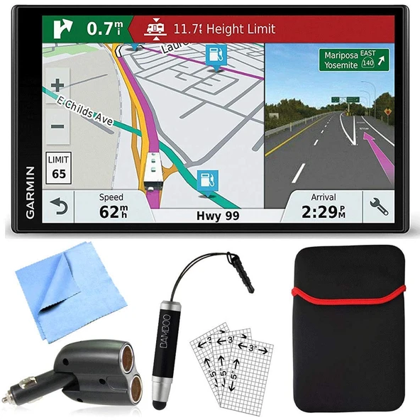 Garmin RV 770 NA LMT-S RV Özel GPS Navigator Essential Camping Accessory Sches Car Şarj Kumaşı, Ekran Koruyucuları, Hardshell Case ve Wine Stylus Mini ürün görseli 1