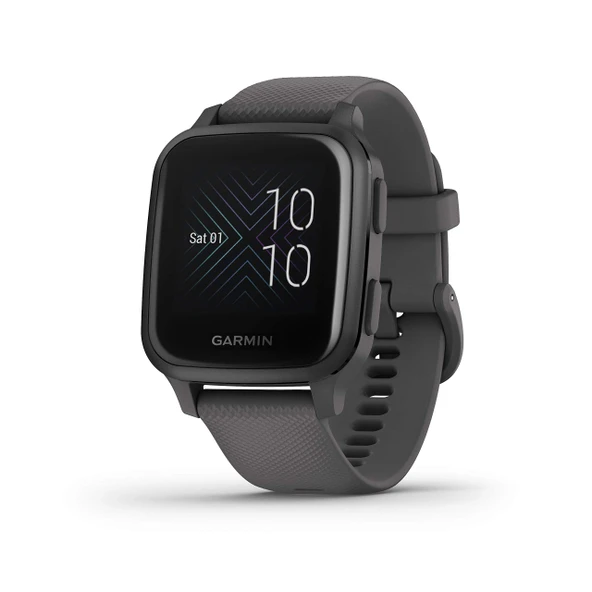 Garmin 010-02427-00 Venu Sq, GPS Smartwatch with Bright Touchscreen, Up to 6 Days of Battery Life, Slate Alüminyum Bezel with Shadow Gray Case and Slate Silikon Band Band Band ürün görseli 1