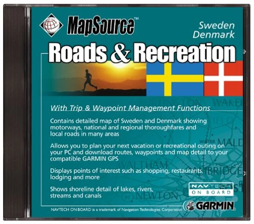 Garmin Roads and Recreation CD ROM (Sweden ve Danimarka) ürün görseli 1