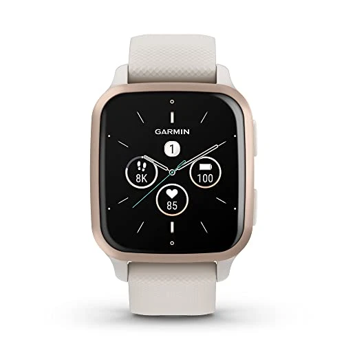 Garmin Venu® Sq 2 - Music Edition, GPS Smartwatch, All-Day Health Watch, Long-Lasting Battery Life, AMOLED Ekran, Peach Gold ve Ivory ürün görseli 1