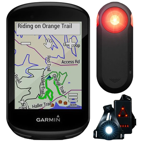 Garmin 010-02061-00 Edge 830 GPS Bisiklet Bilgisayar | Resmi ABD Ortak Model | Grafik Varia RTL515 Bisiklet Arkaview Radar ve Tail Light + Deco Essentials Front and Arka Safety Light ürün görseli 1