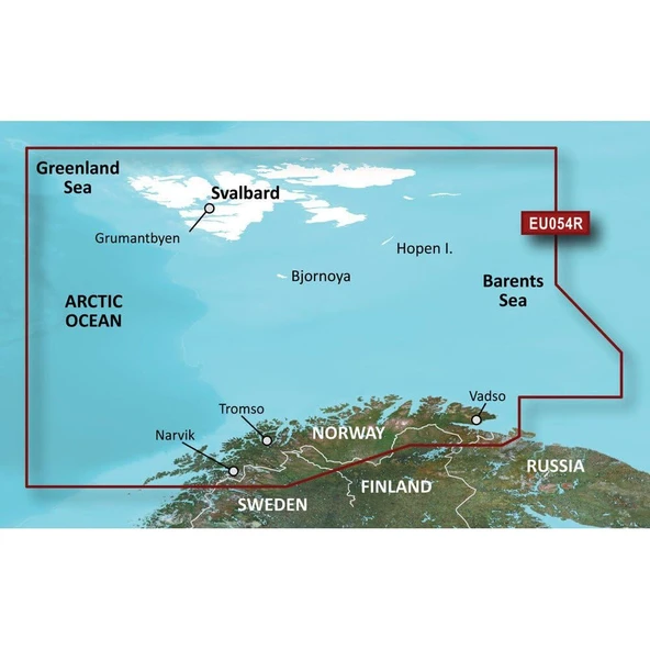 Garmin VEU054R Vestfjd-Svalbard-Varanger SD Card Nautical Charts ürün görseli 1