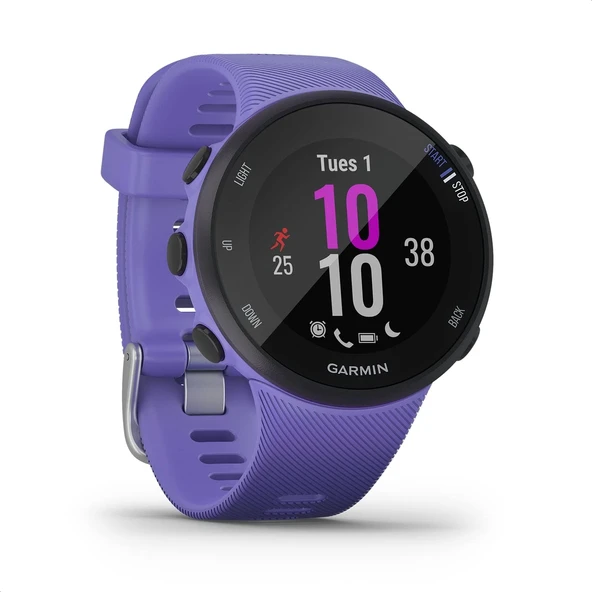 Garmin [yenilenen Forerunner 45S - Kapsamlı koşu işlevleri, egzersiz planları, kalp atış hızı ölçümü, akıllı telefon bildirimleri ile ince tasarımlı GPS koşu saati ürün görseli 1