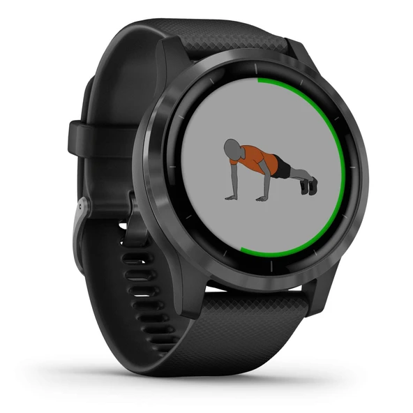 Garmin Unisex - Yetişkin vívoactive 4, Barut Taşı/Gri, M, 010-02174-12 ürün görseli 1
