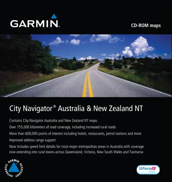 Garmin City Navigator 2010 Avustralya / Yeni Zelanda Harita CD-ROM (Windows veya Mac) ürün görseli 1