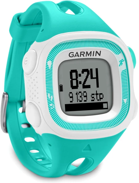 Garmin Fitness Watch Forerunner 15, kalp atış hızı göğüs kayışlı, turkuaz/beyaz, S, 010-01241-71 ürün görseli 1