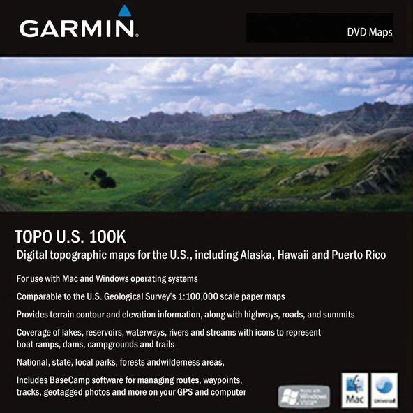 Garmin TOPO US 100K DVD ürün görseli 1