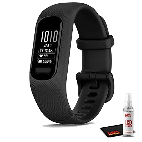 Garmin vivosmart 5 Fitness Tracker (Black) Heart Rate Monitor & Sleep Tracker - 6Ave Temizlik Kitle Telefon GPS ürün görseli 1