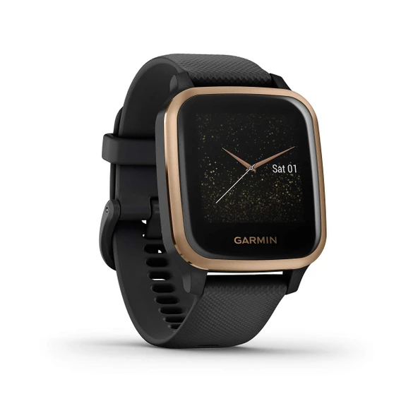 Garmin Venu Sq müzik çalarlı, 1,3" dokunmatik ekranlı, sağlık takip cihazı ve spor uygulamaları, Garmin Pay, kalp atış hızı ölçümü, 6 günlük pil ömrüne sahip su geçirmez GPS fitness akıllı saati ürün görseli 1