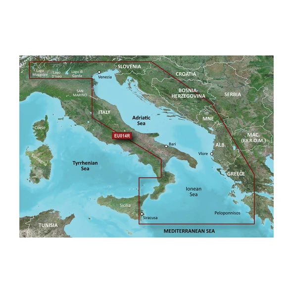 Garmin BlurChart VEU014R - İtalya, Adriatic Sea - SD Card ürün görseli 1