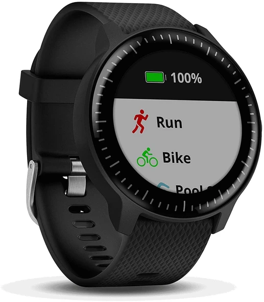 Garmin vivo 3 Music GPS Smartwatch 010-N1985-01, Black with Silver Hardware, Music Storage and Playback ürün görseli 1
