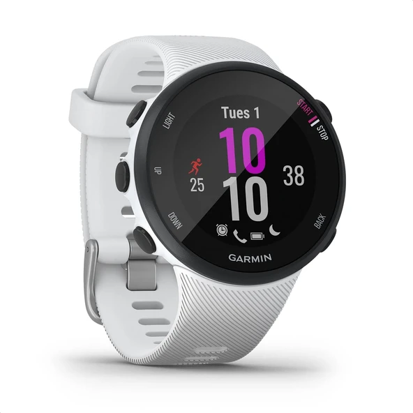 Garmin  Forerunner 45S - İnce bilekler için kapsamlı koşu işlevleri, egzersiz planları, bilekten kalp atış hızı ölçümü ile ince tasarımlı GPS koşu saati ürün görseli 1