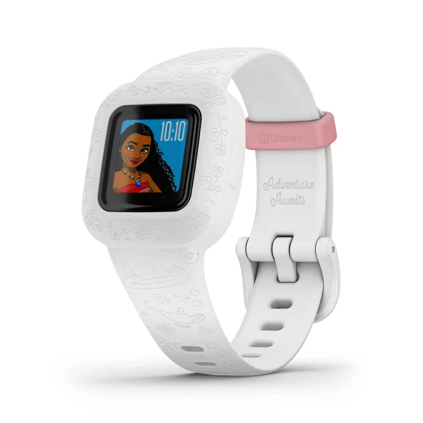 Garmin vivofit jr. 3 Disney Princess - 4 yaş ve üzeri çocuklar için su geçirmez dijital aktivite takip cihazı, adımsayar, 1,4 cm geniş ekran, acil durum bağlantısı, 1 yıla kadar pil ömrü, test ürün görseli 1