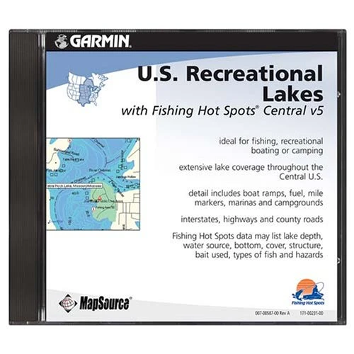 Garmin Map Source U.S. Recreational Lakes Central ABD Freshwater CD-ROM (Windows) ürün görseli 1