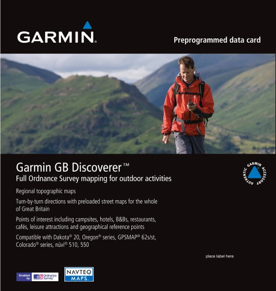 Garmin GB Discoverer 2010 Northern England/Midlands Topografik Harita Micro ürün görseli 1