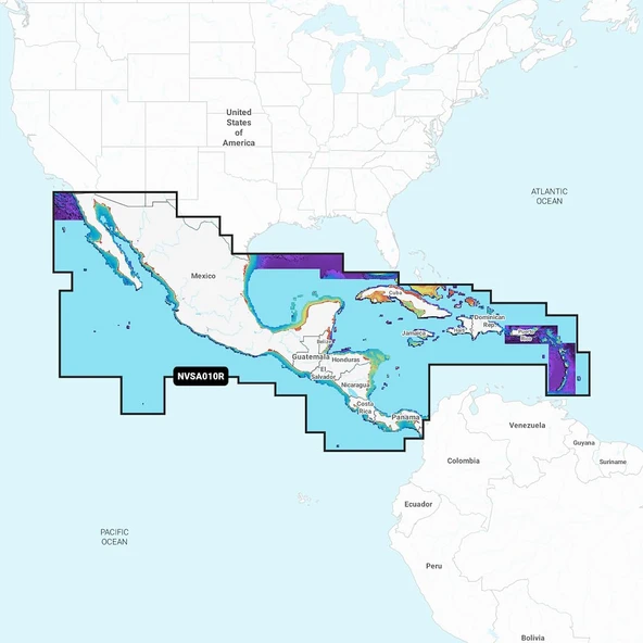 Garmin Navionics Vision+ Central America Caribbean Map [010-C1451-00] ürün görseli 1