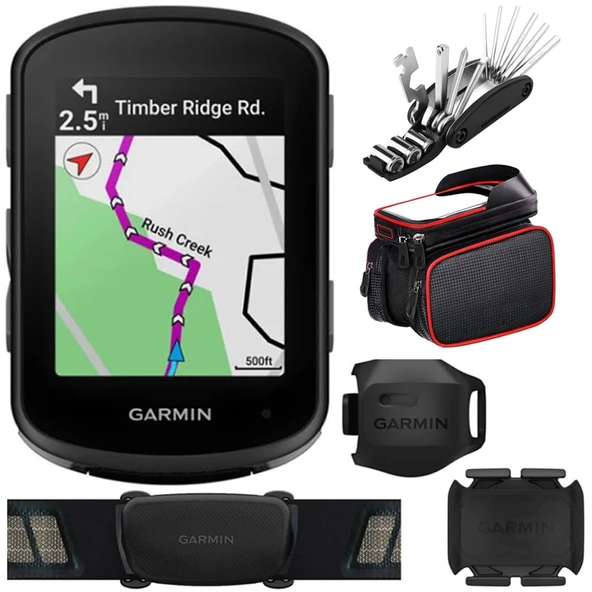 Garmin 010-02694-10 Edge 540, Compact GPS Bisikleti Sensörle Bilgisayar | Resmi ABD Ortak Modeli | Sche with Deco Gear 16-in-1 Bisiklet Tamir Tool + Deco Essentials Bisiklet Frame Phone Mount ürün görseli 1