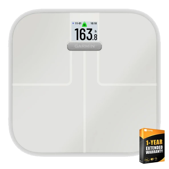 Garmin Index S2 Smart Scale with Wireless Connectivity Sche with 1 Yıl Geliştirilmiş Koruma Paketi ürün görseli 1