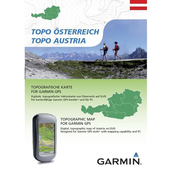 Garmin Topo Avusturya V2 - DVD ve microSD'deki GPS cihazları için eğlence ve yürüyüş haritası ürün görseli 1