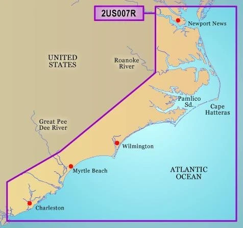 Garmin BlueChart g2 Norfolk / Charleston Saltwater Map Micro ürün görseli 1