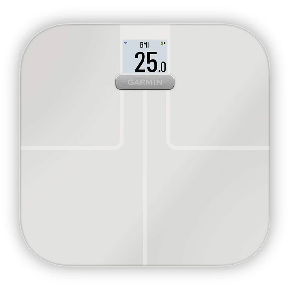 Garmin Index S2 Akıllı Tartı - ağırlığı, ağırlık eğilimini, vücut yağ yüzdesini, kas kütlesini, BMI'yi ölçer. WiFi, Garmin Connect uygulama bağlantısı ve 16 kişiye kadar ürün görseli 1