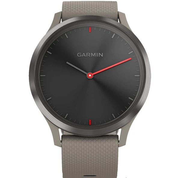 Garmin vivomove HR, Erkekler ve Kadınlar için Hibrit Smartwatch, Sandstone Silikon Band ile Siyah ürün görseli 1