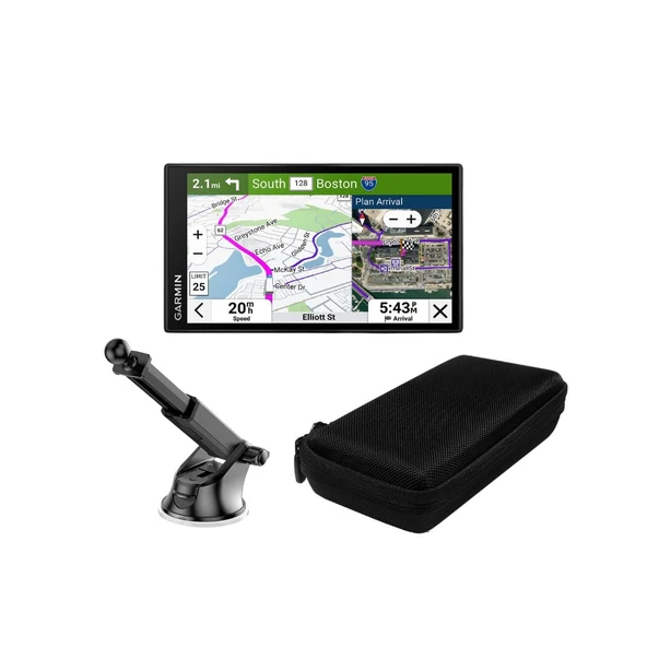 Garmin dezl OTR620 GPS Truck Navigator ile 6Inch 1280p Touch Display (Black) Sche with Knox Gear Travel Organizer and Storage Case and Knox Gear GPS Suction Cup Mount (Black) (3 Madde) ürün görseli 1